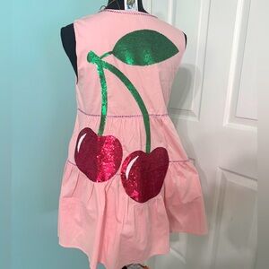 NWT Queen of Sparkles Pink Cherry Dress Size XS